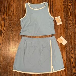 NWT Zella Girl size XL Cross Court Short and Matching Rally Sport Tank Set